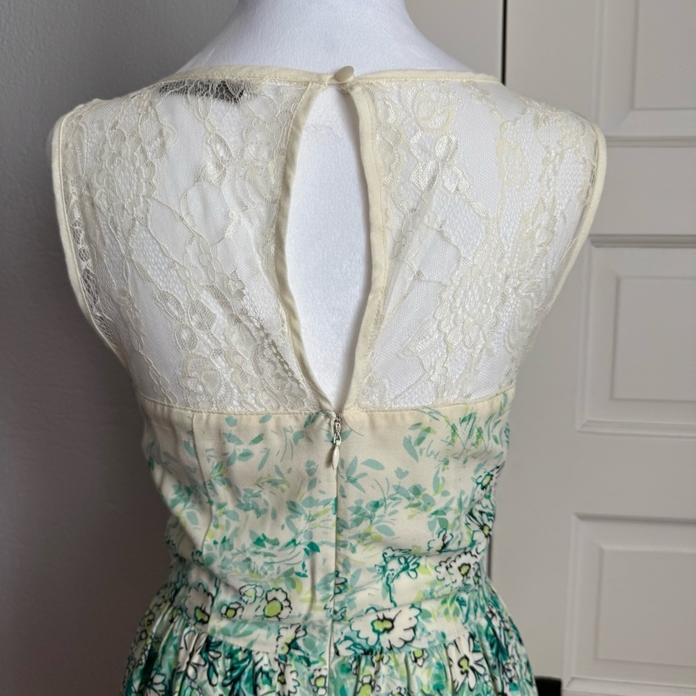 LC Lauren Conrad Floral Lace Illusion Fit & Flare Dress Size 4 - Picture 6 of 12